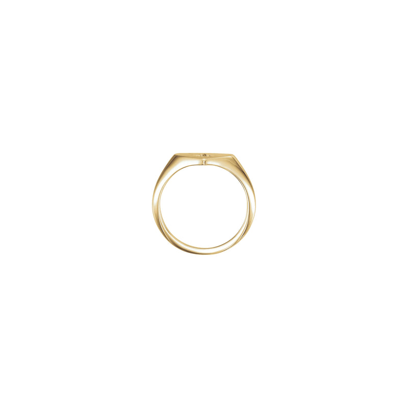 Diamond Starburst Heart Signet Ring (14K) setting - Popular Jewelry - New York