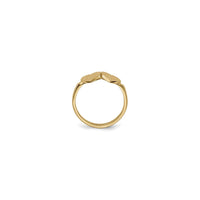 Double Heart Engravable Ring (14K)