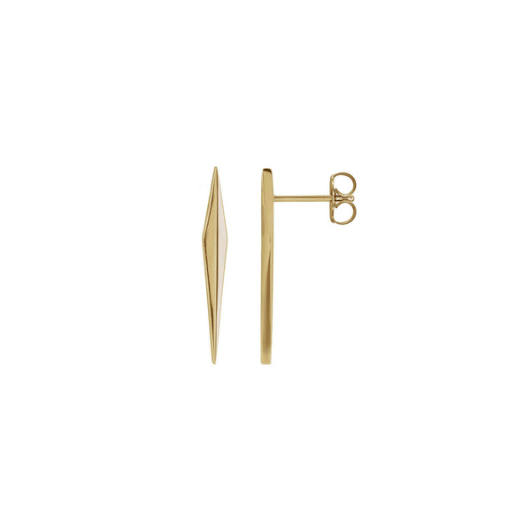 Elongated Rhombus Drop Earrings (14K) main - Popular Jewelry - New York
