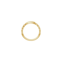 Engravable Bar Link Ring (14K) setting - Popular Jewelry - New York