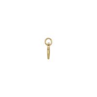 Penjoll de bloqueig de cor gravable (14K) lateral - Popular Jewelry - Nova York