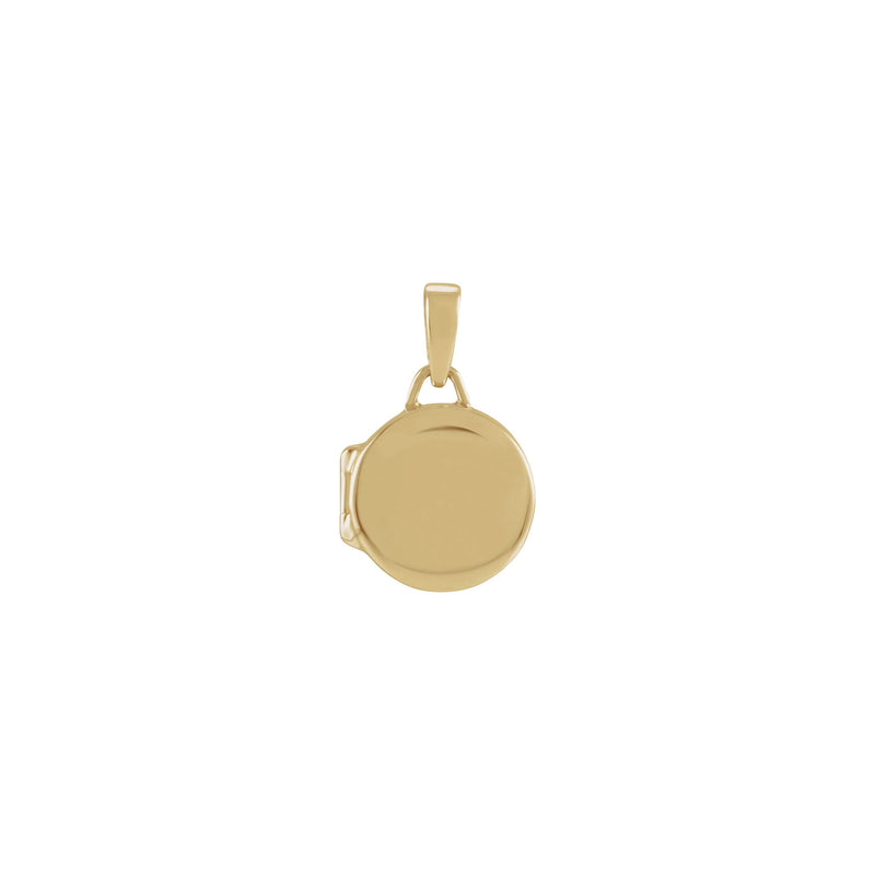 Engravable Round Locket Pendant (14K) front - Popular Jewelry - New York