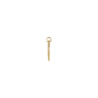 可雕刻小腳印橢圓形獎牌 (14K) 側面 - Popular Jewelry - 紐約