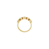 Поставка за прстен со пет бели срца (14K) - Popular Jewelry - Њујорк