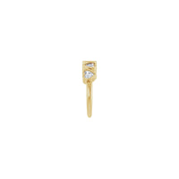 അഞ്ച് വൈറ്റ് ഹാർട്ട്സ് റിംഗ് (14K) സൈഡ് - Popular Jewelry - ന്യൂയോര്ക്ക്