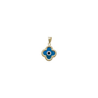 Flower Evil Eye Pendant (14K) light blue - Popular Jewelry - New York