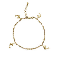 Four Dolphins Bracelet (14K).