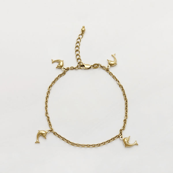 Four Dolphins Bracelet (14K) Popular Jewelry - New York