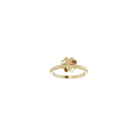 Four-Leaf Clover Stackable Ring (14K) front - Popular Jewelry - New York
