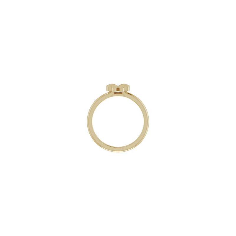 Four-Leaf Clover Stackable Ring (14K) setting - Popular Jewelry - New York