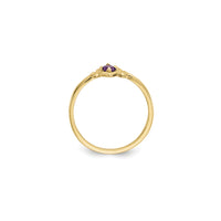 Heart Outlined February Birthstone Amethyst Ring (14K) setting - Popular Jewelry - New York