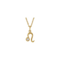 Leo Zodiac Sign Diamond Necklace (14K) Popular Jewelry - New York