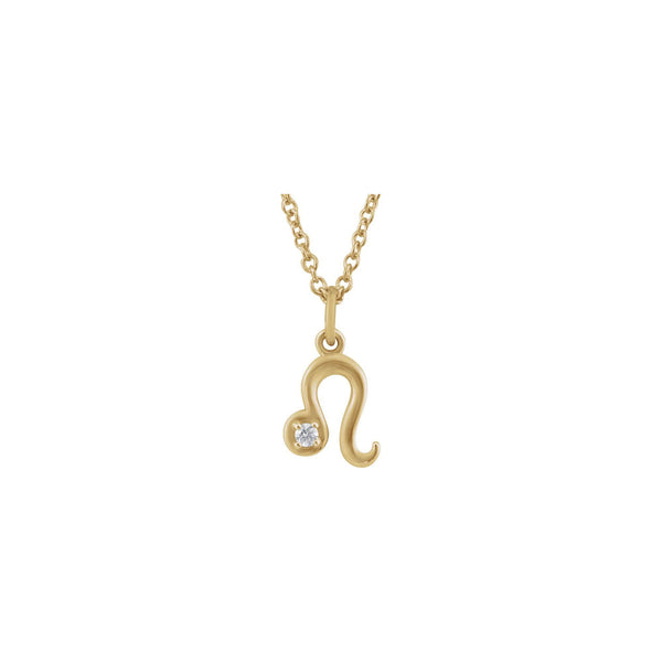 Leo Zodiac Sign Diamond Necklace (14K) Popular Jewelry - New York