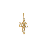 Waage-Sternzeichen-Anhänger mit menschlichem Maßstab (14K) vorne - Popular Jewelry - New York