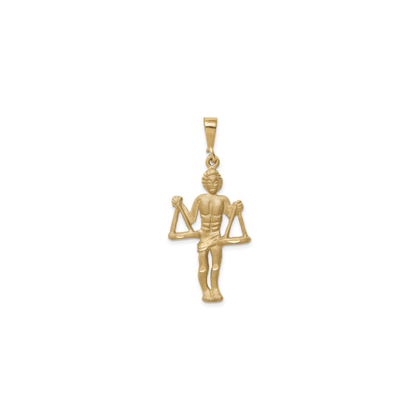 Libra Zodiac Sign Human Scale Figure Pendant (14K) front - Popular Jewelry - New York