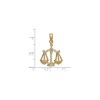 Приврзок за симболи на скала на хороскопски знак Вага (14K) - Popular Jewelry - Њујорк