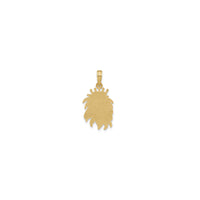 Lion Head with Crown Pendant (14K) back - Popular Jewelry - New York