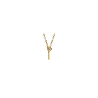 Lotus Flower Outline Necklace (14K) side - Popular Jewelry - New York