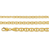 Isku xirka Silsilad adag ee Mariner Flat Link (14K) - Popular Jewelry - New York