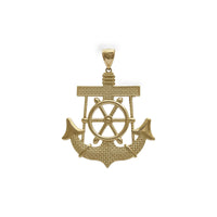 Masīvs enkura un kuģa riteņa kulons (14K) Popular Jewelry - Ņujorka
