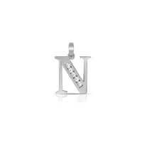 Icy Initial Letter Pendant (Silver)