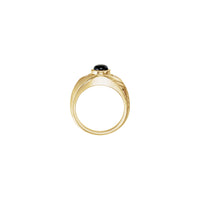 Natural Black Star Sapphire Diamond Accented Ring (14K) setting - Popular Jewelry - New York