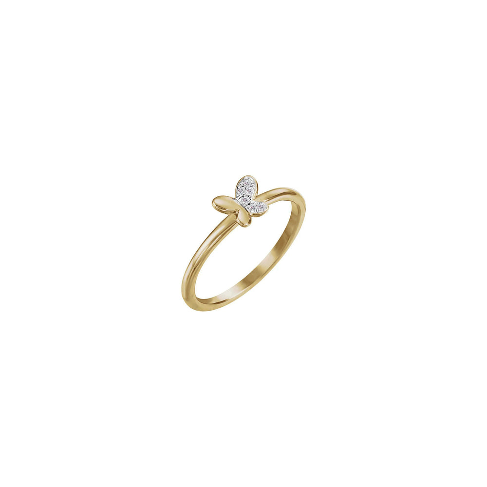 Natural Diamond Butterfly Ring (14K) main - Popular Jewelry - New York