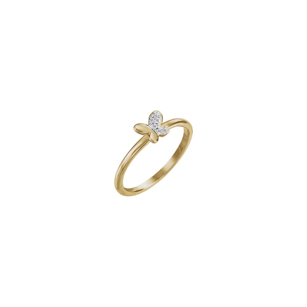 Natural Diamond Butterfly Ring (14K) main - Popular Jewelry - New York