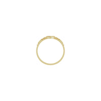 Pengaturan Cincin Meterai Hati Bertitik Berlian Alami (14K) - Popular Jewelry - New York