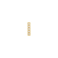 天然鑽石五心條吊墜 (14K) 正面 - Popular Jewelry - 紐約