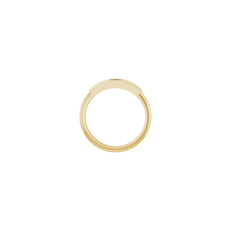 Natural Diamond Heart Engravable Bar Ring (14K) setting - Popular Jewelry - New York