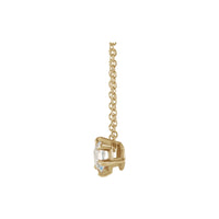 Natural nga Diamond Solitaire Claw Prong Necklace (14K) nga kilid - Popular Jewelry - New York