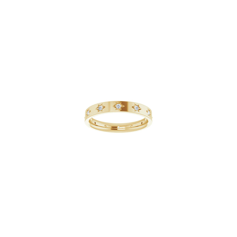 Natural Diamond Stars Eternity Ring (14K) front - Popular Jewelry - New York