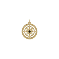 Dabīgais oniksa kompasa kulons (14K) priekšpusē - Popular Jewelry - Ņujorka