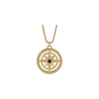 Natural Onyx Compass Pendant (14K) preview - Popular Jewelry - New York