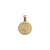 Our Father Prayer Spiral Disc Pendant (14K) back  - Popular Jewelry - New York