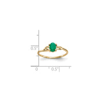 Oval Emerald Solitaire Ring (14K) scale - Popular Jewelry - New York