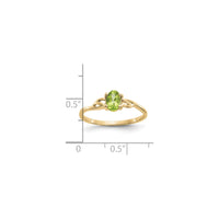Oval Peridot Solitaire Ring (14K) scale - Popular Jewelry - New York