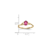 Oval Pink Tourmaline Solitaire Ring (14K) scale - Popular Jewelry - New  York
