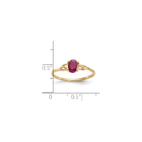 Oval Ruby Solitaire Ring (14K) scale - Popular Jewelry - New York