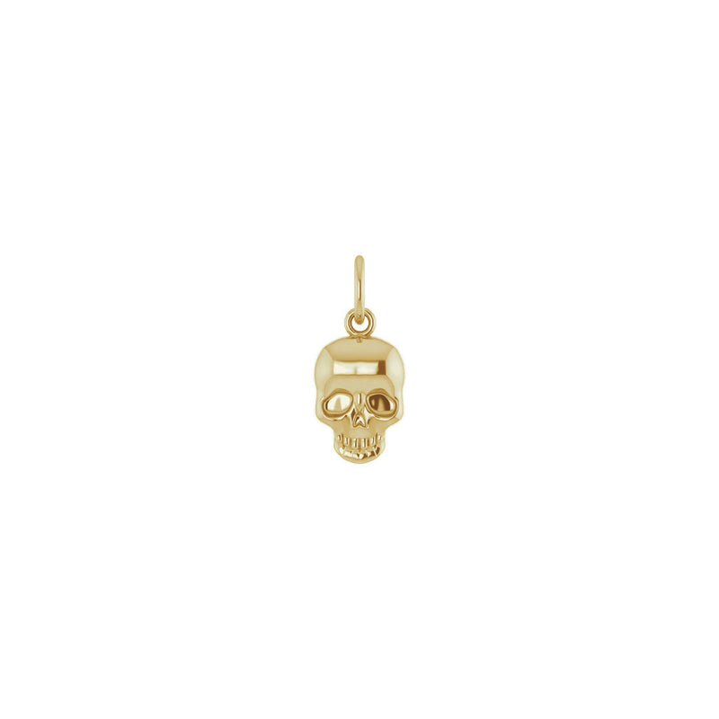 Shiny Skull Pendant (14K) front - Popular Jewelry - New York