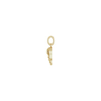 Penjoll de calavera brillant (14K) lateral - Popular Jewelry - Nova York