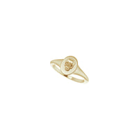 Skull Signet Ring (14K) diagonal 2 - Popular Jewelry - New York