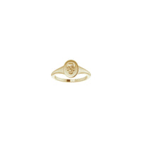 Anel de selo de calavera (14K) frontal - Popular Jewelry - Nova York