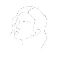 Solitaire Diamond Bar Stud Earrings (14K) preview - Popular Jewelry - New York