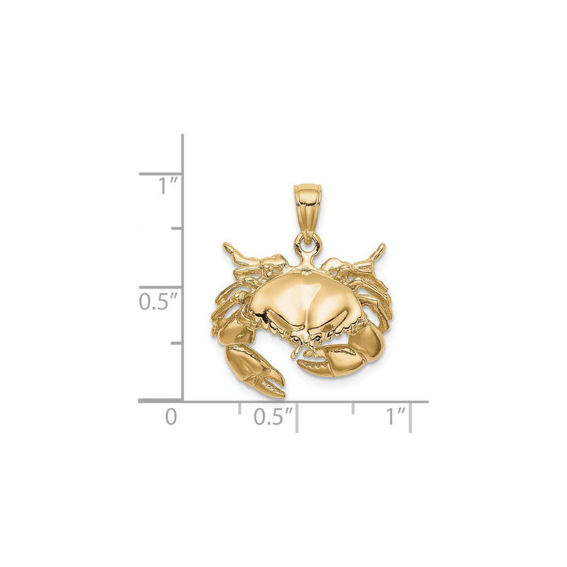 Stone Crab Pendant (14K) scale  - Popular Jewelry - New York
