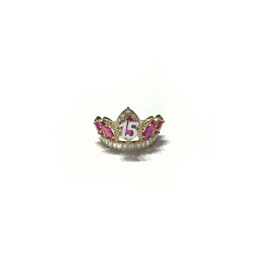 Sweet 15 Quinceanera Crown Ring (14K)
