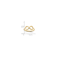 ሲሜትሪክ ኢንፊኒቲ ሪንግ (14 ኪ) ልኬት - Popular Jewelry - ኒው ዮርክ