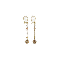 Tricolor Bead Cluster Dangle Ouerréng (14K) Popular Jewelry - New York