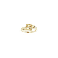 Triple Diamond Bypass Ring (14K) front - Popular Jewelry - New York